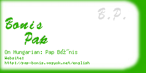 bonis pap business card